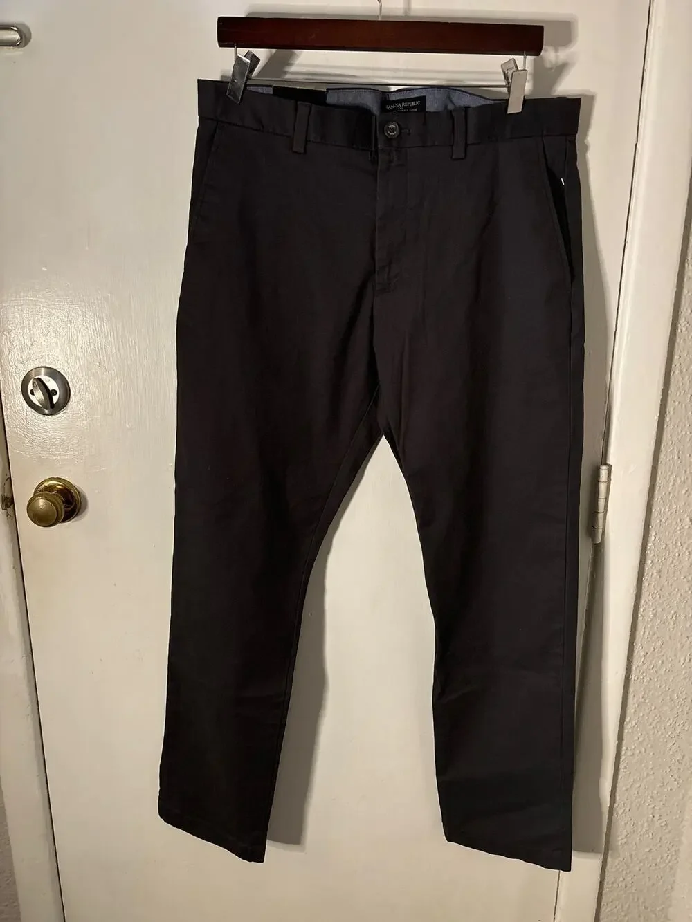 Banana Republic Men's Fulton Grey Skinny Fit Cotton Chino Pant 35x32 NEW Preppy